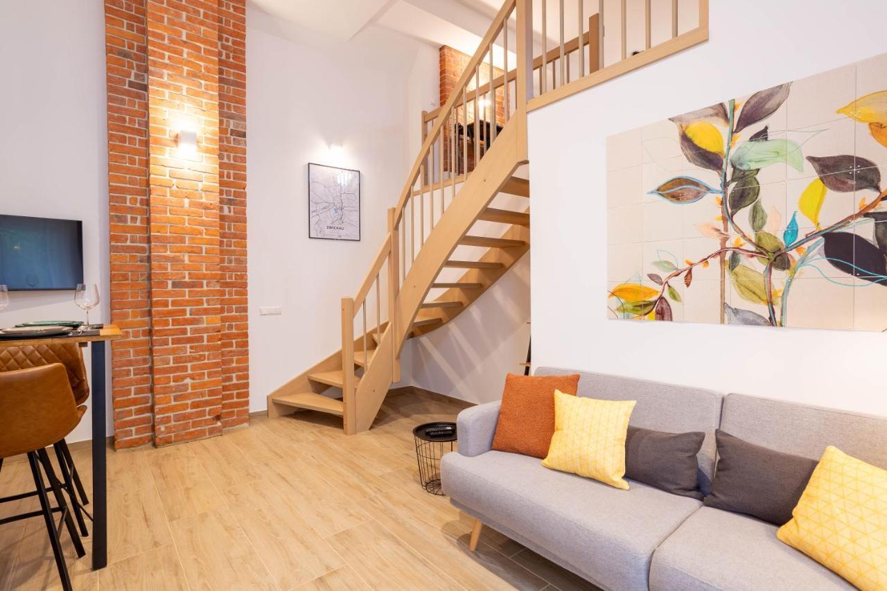 Soulscape Apartments Loft Zwickau Citycenter Mit Tg-Stellplatz, Magenta-Tv Und Klima Bagian luar foto